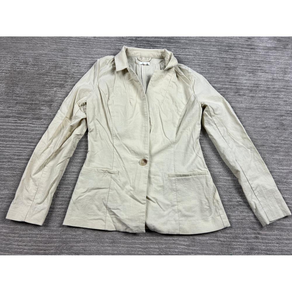 Maurices Blazer Womens XS Cream Single Button Professional Tailored Lightweight